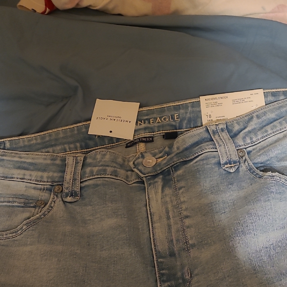 American Eagle Light Blue Festival Flare Jeans